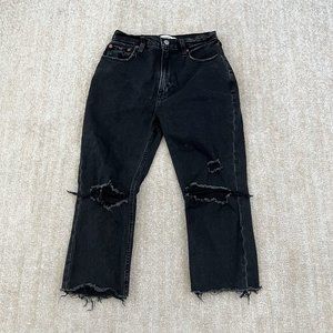 Abercrombie & Fitch Black Straight Leg Jeans
